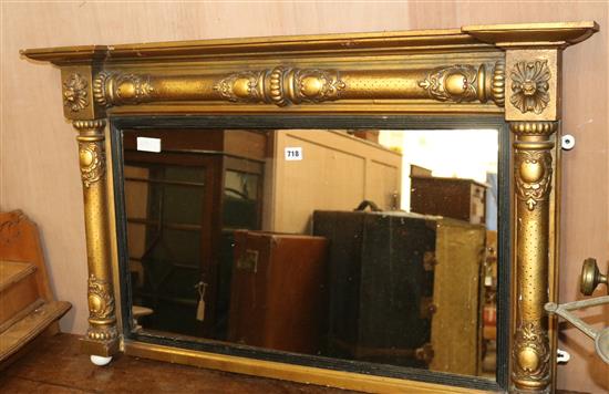 A Regency gilt framed wall mirror W.104cm